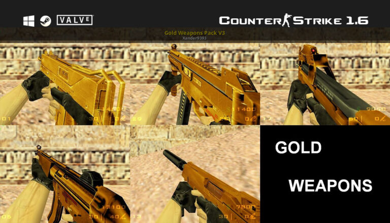 Скачать CS 1.6 Золотое оружие (Gold Weapon: Edition)